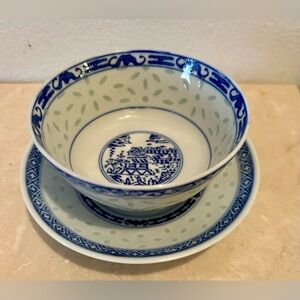 Porcelain Rice Bowl 4.5” & Plate 5.5”